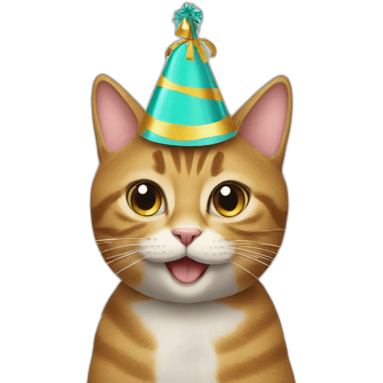 cat with party hat emoji