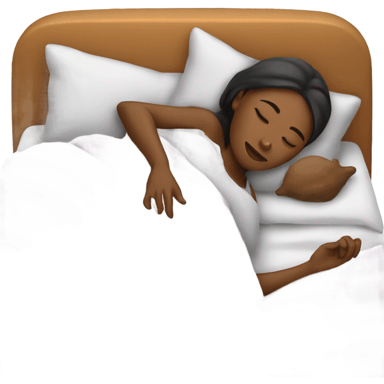 Woman sleeping in bed emoji