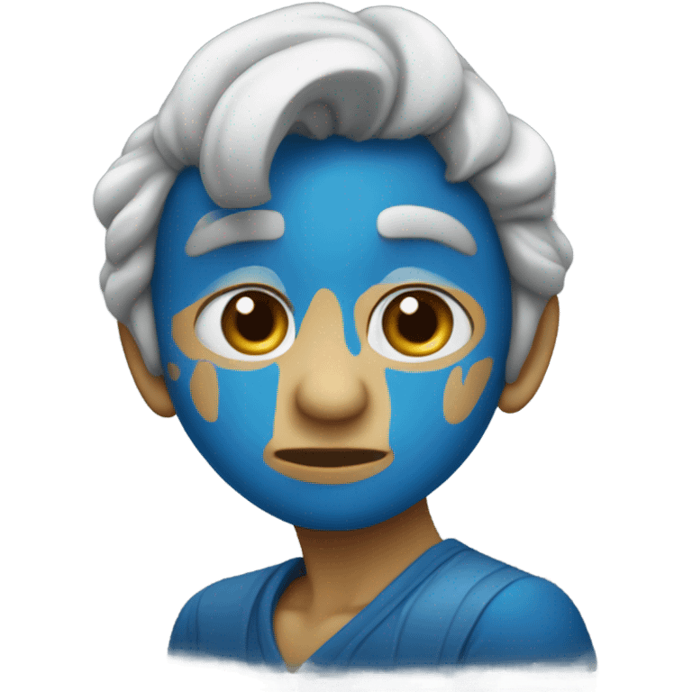 Moño azul  emoji