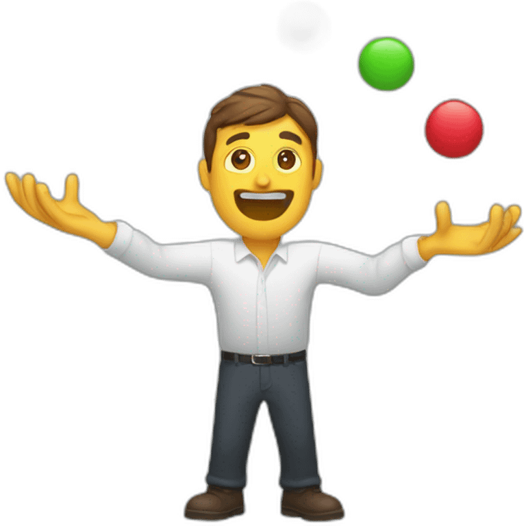 project manager juggling project emoji