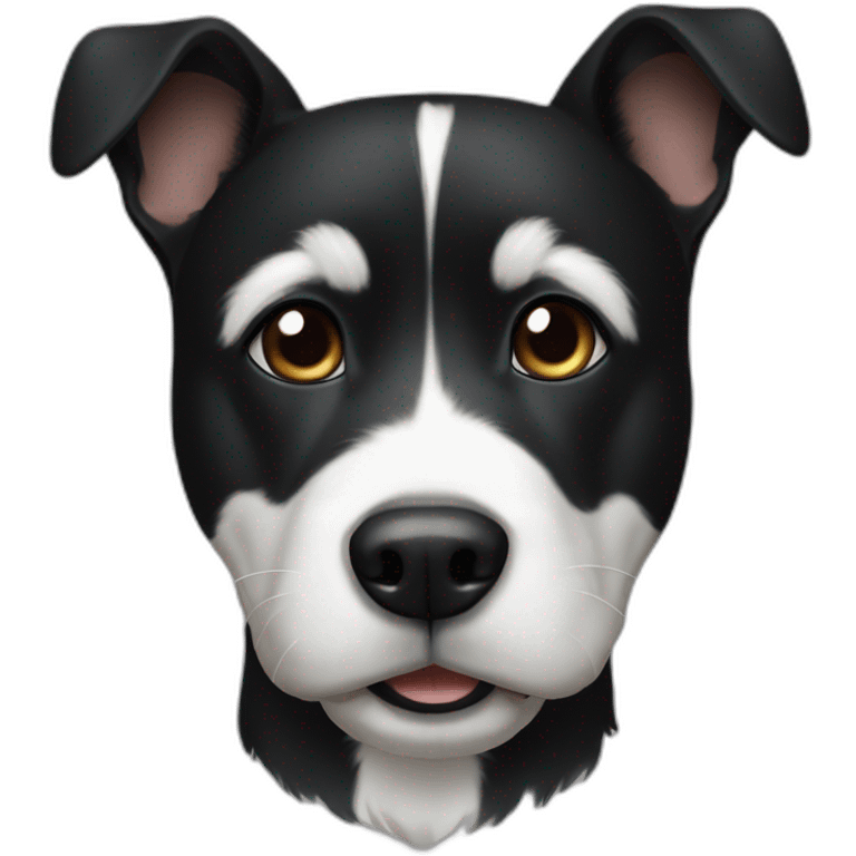 black dog white muzzle emoji