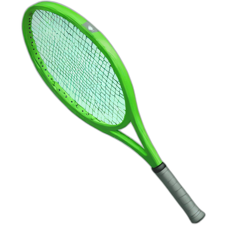 Green racket tennis emoji