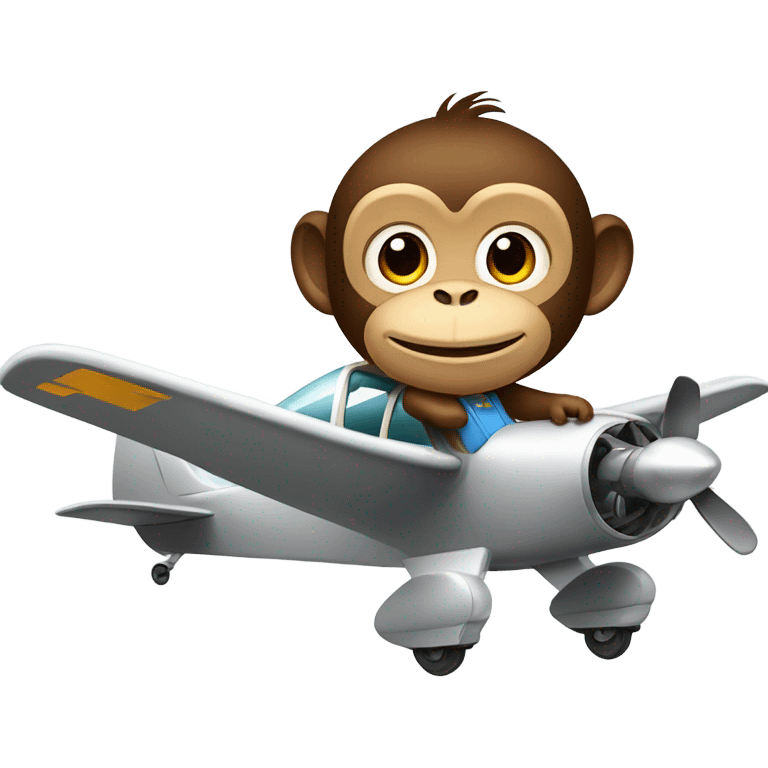 Monkey flying plane  emoji