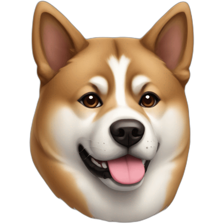 Brown American Akita emoji