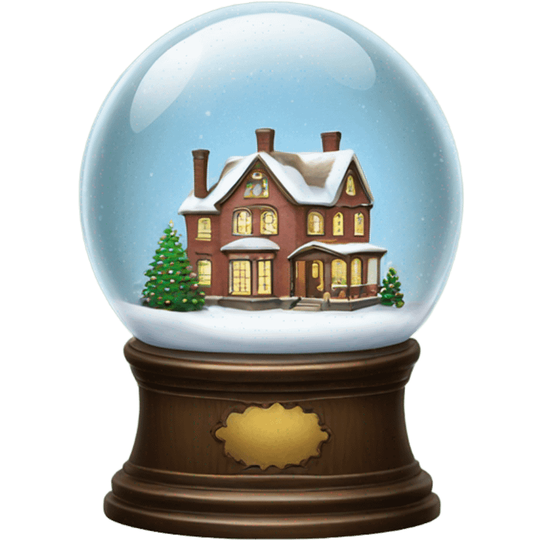 Realistic Victorian Christmas snowglobe emoji