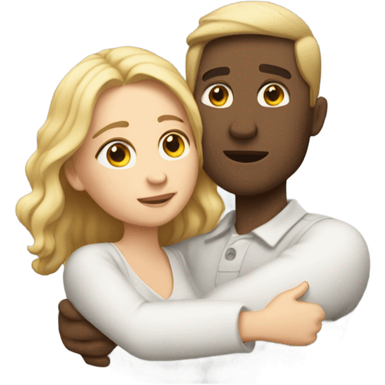 Hyper love white man white woman emoji