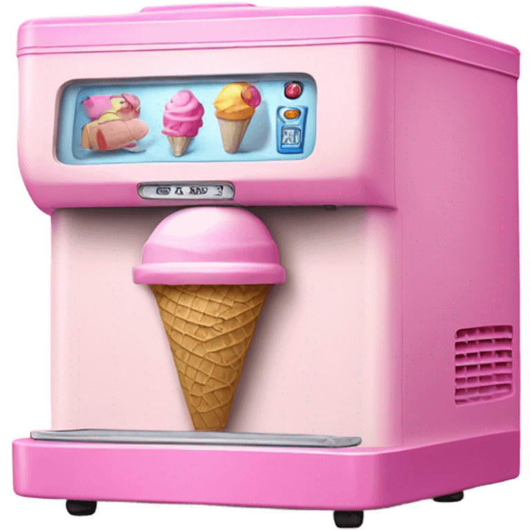 Pink ice cream machine  emoji