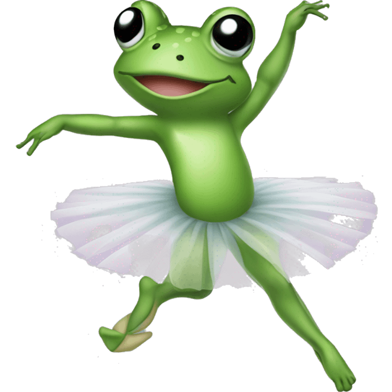 ballerina frog  emoji