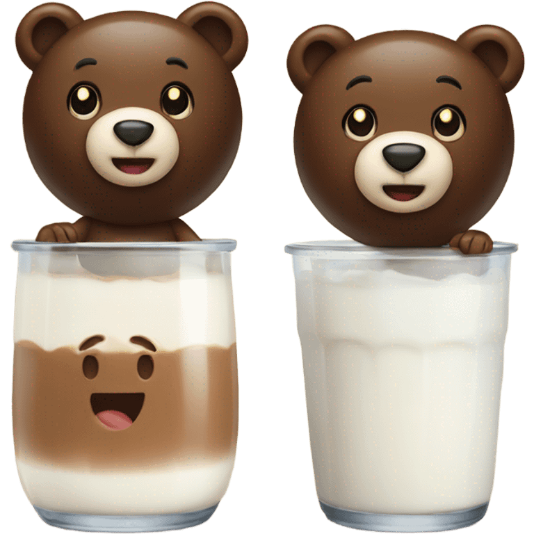 Milk and mocha bears emoji