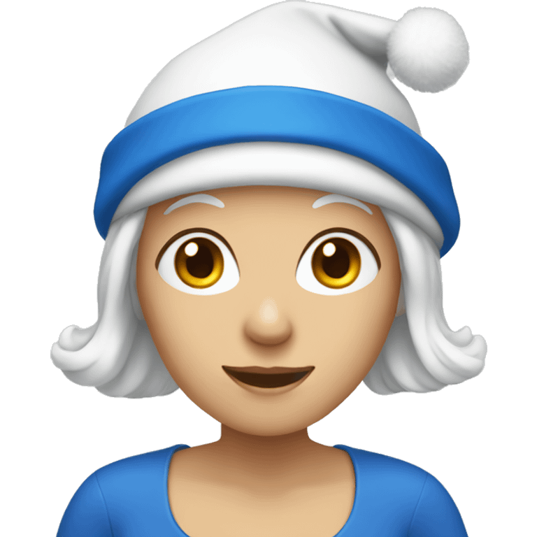  santa white woman with blue hat emoji