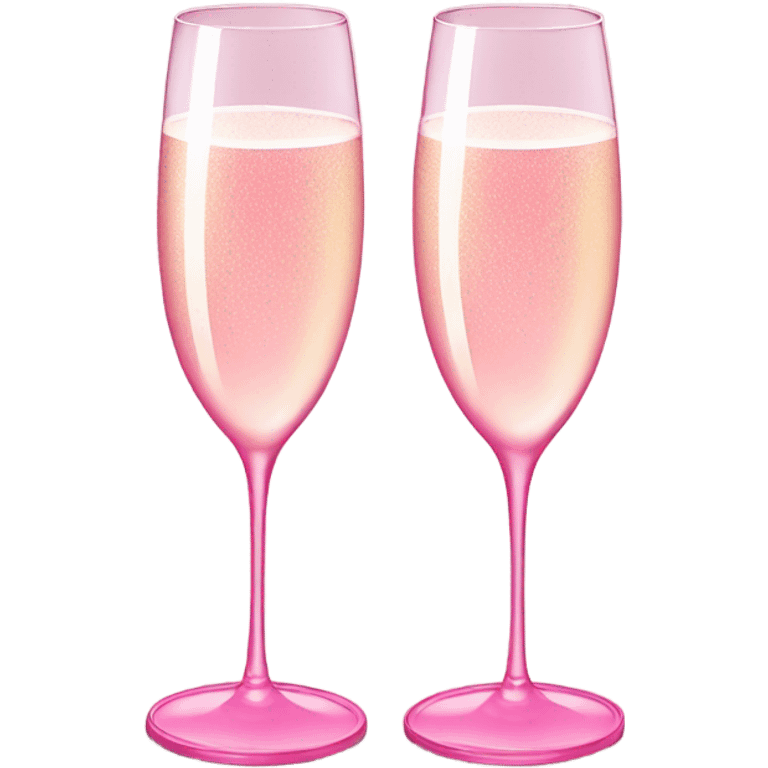 Champagne glasses pink emoji