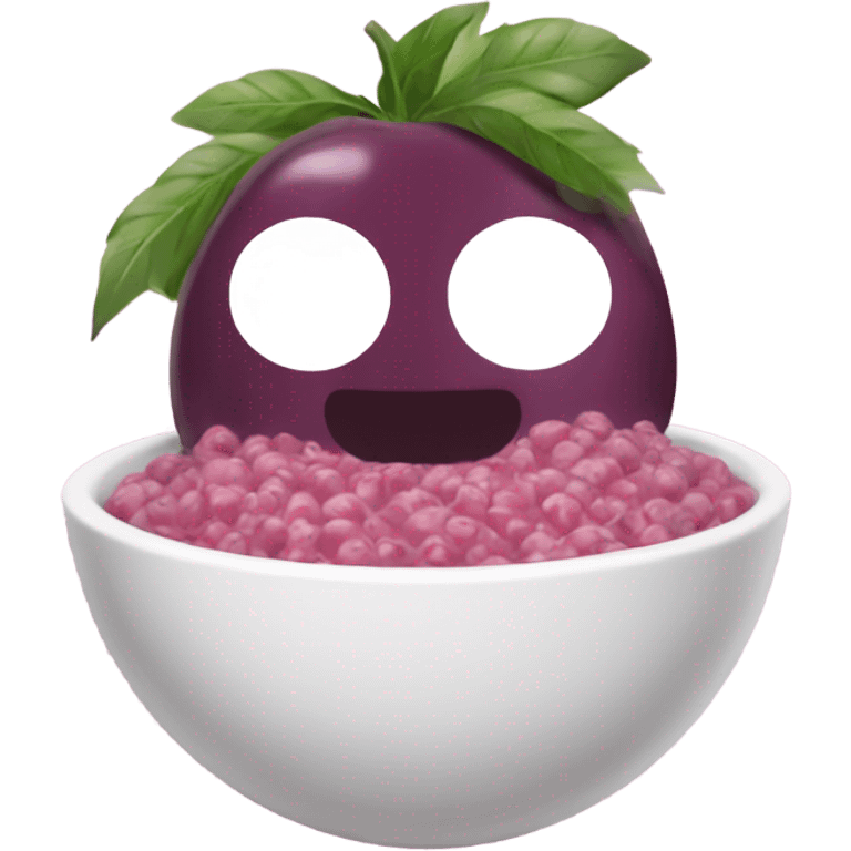 light pink and white açaí bowl emoji