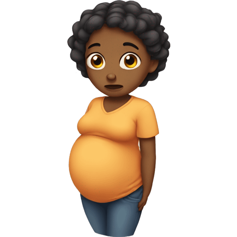 Sad pregnant emoji