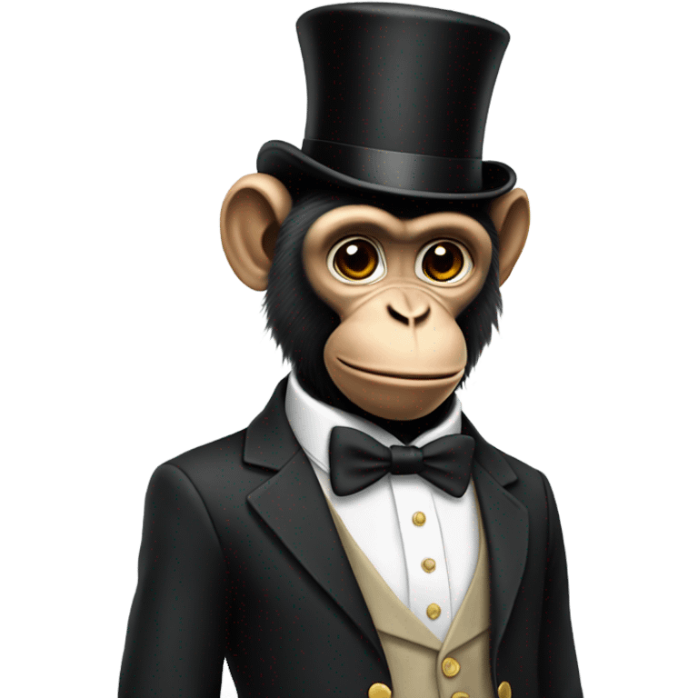 monkey in a suit with a top hat  emoji