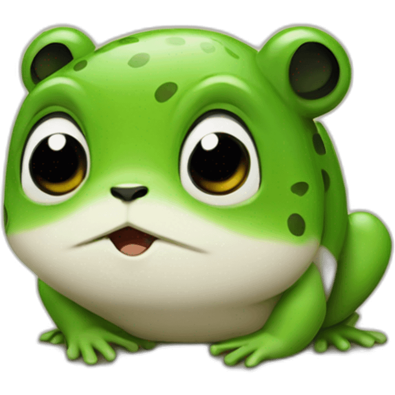 Une grenouille avec un panda emoji