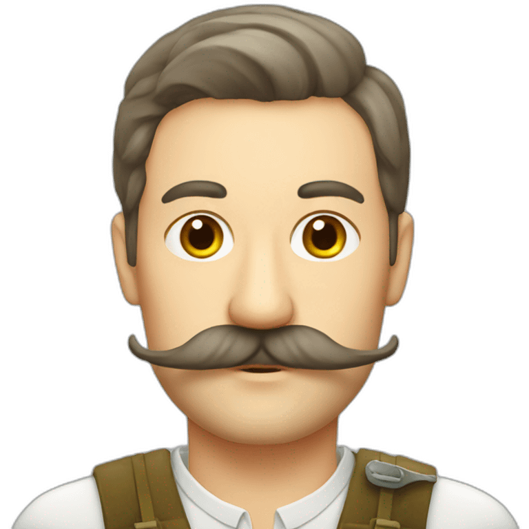 russian moustache husband with fish emoji