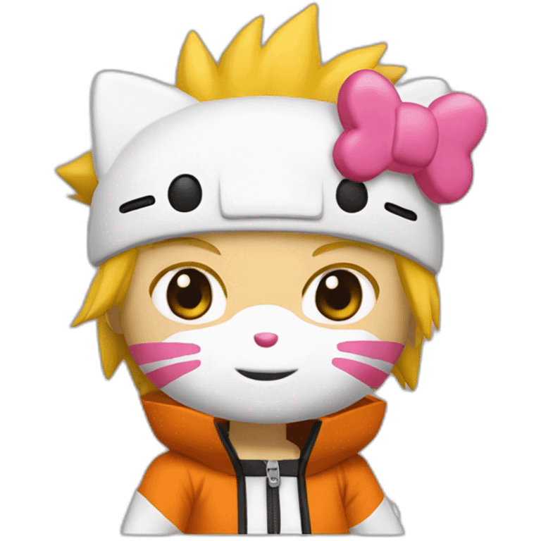 Naruto Uzumaki and Hello kitty emoji