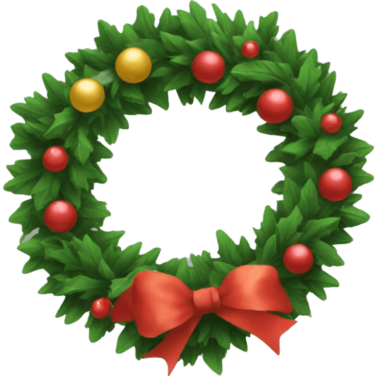 Christmas wreath emoji