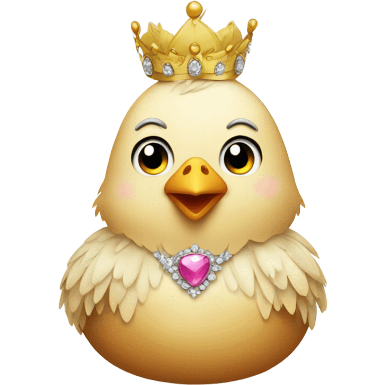 Chicken dressed as a princess  emoji