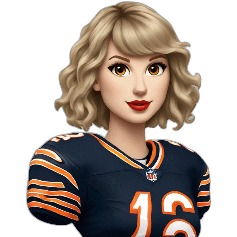 taylor-swift-in-nfl-bears-jersey emoji