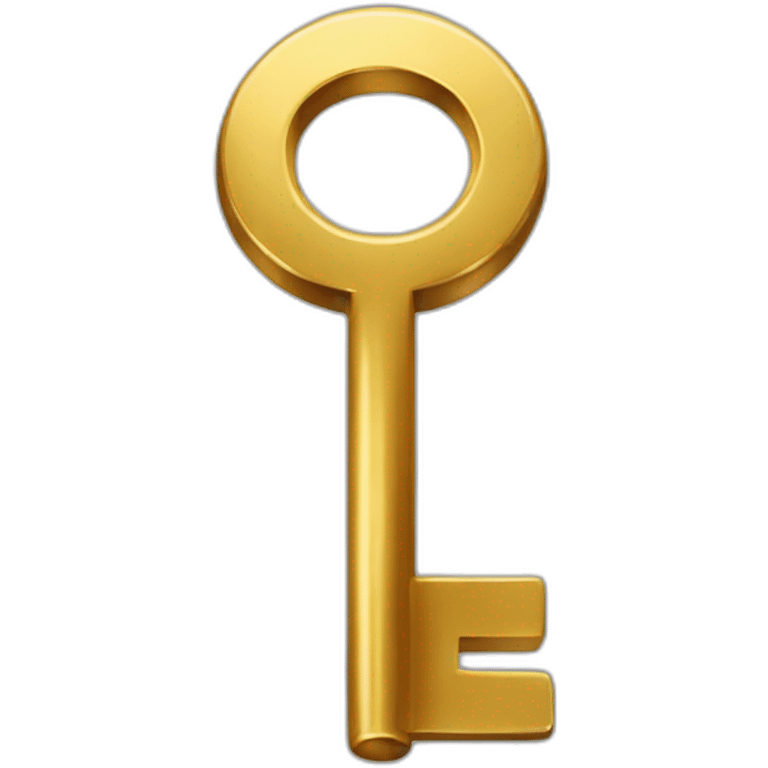 Gold key - question mark emoji