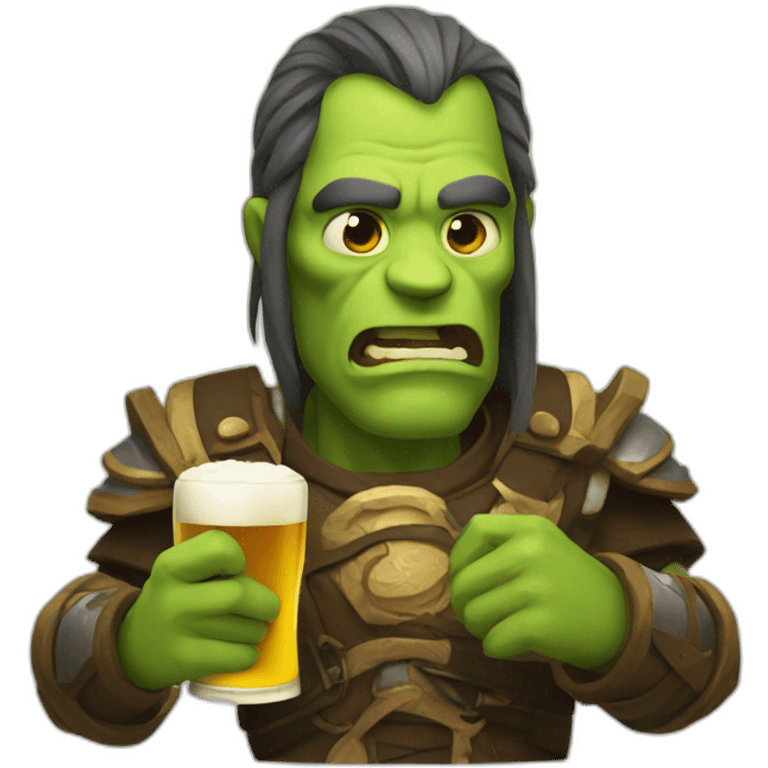 Thrall with beer emoji