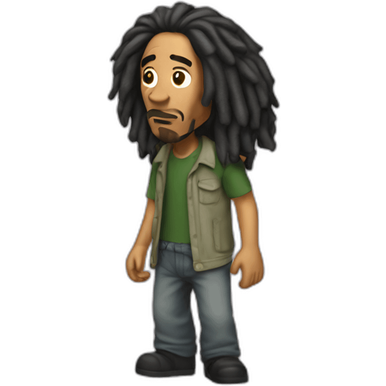 Bob Marley fume emoji