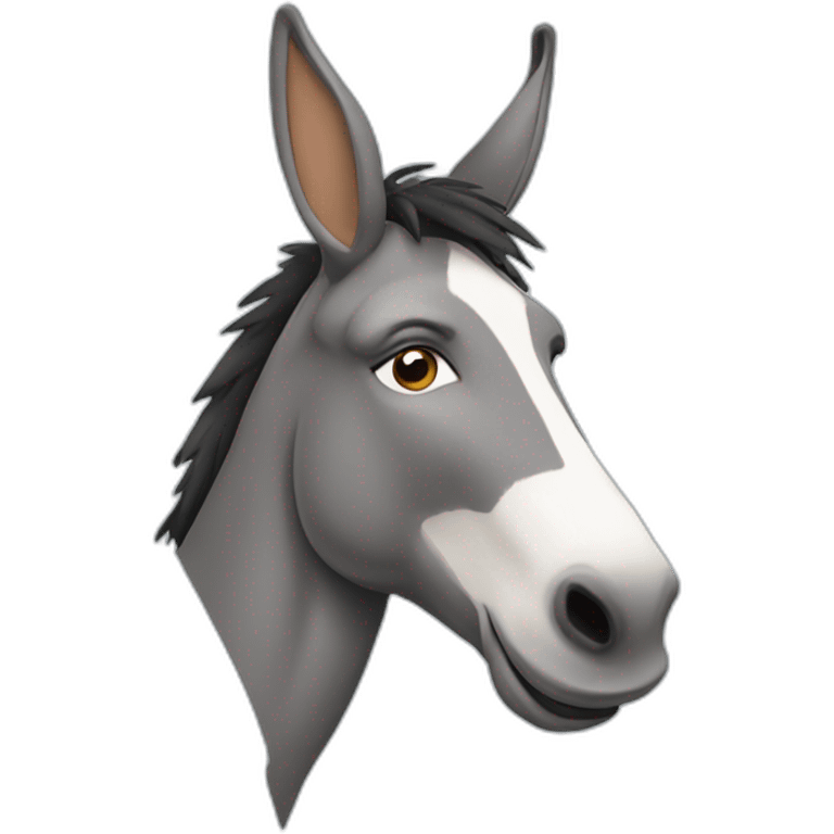 Donkey working in the office emoji