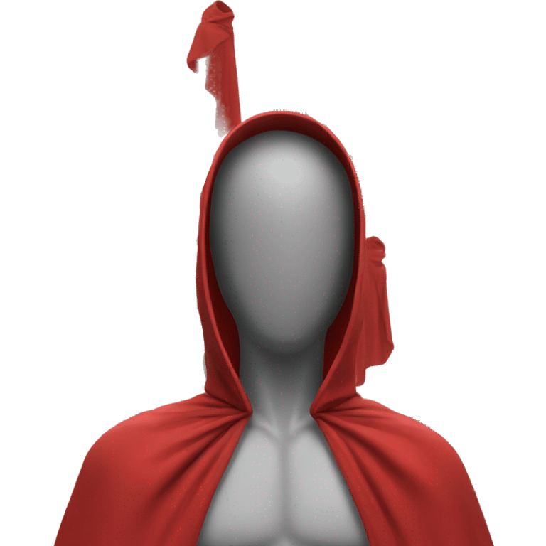 faceless mannequin red  cape emoji