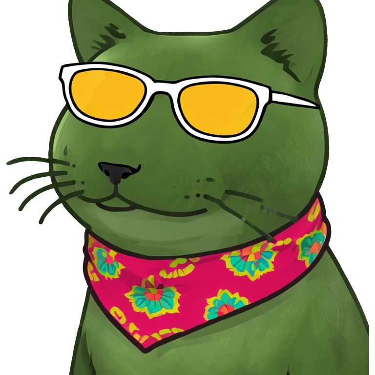 Cat with sunglasses emoji