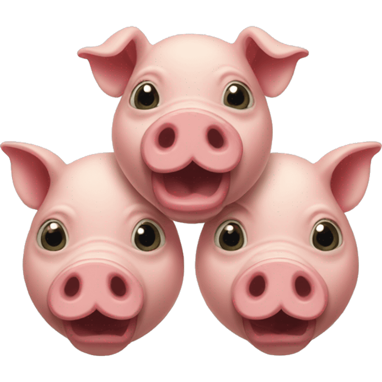 Three headed pig  emoji