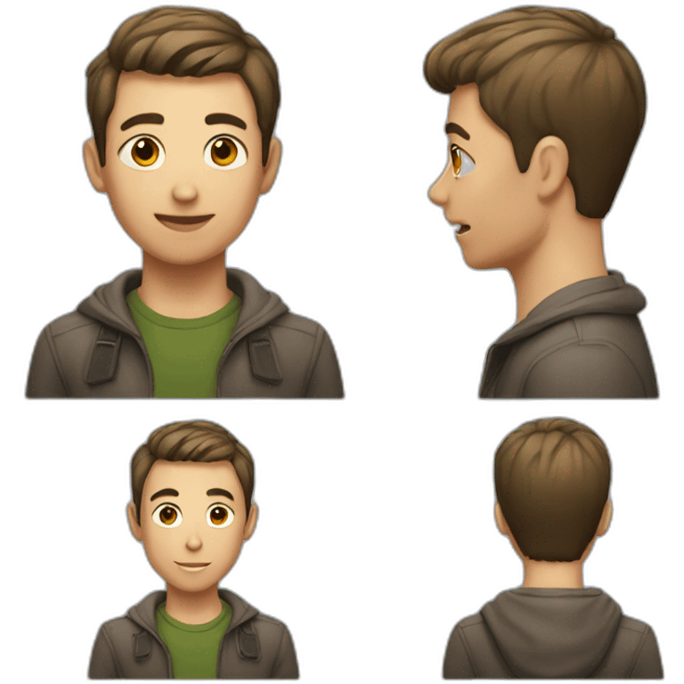 a young handosme man with short hair emoji