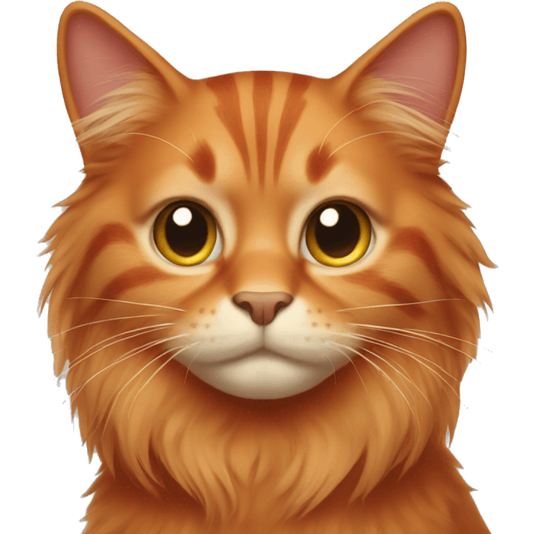 red cat with long hair emoji