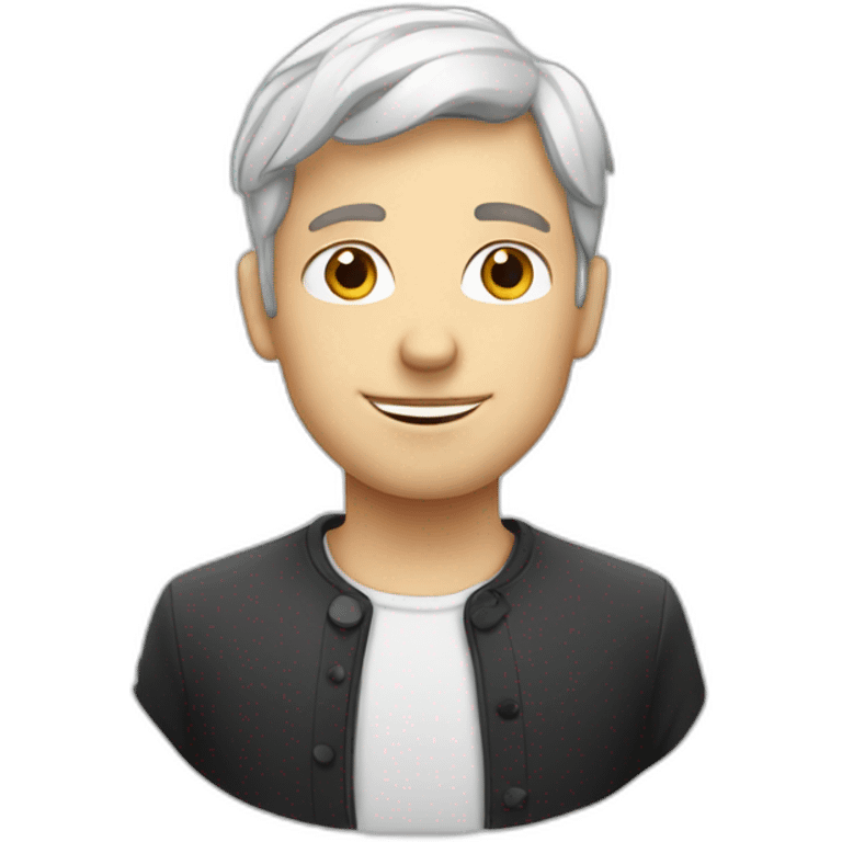 cute white french man emoji