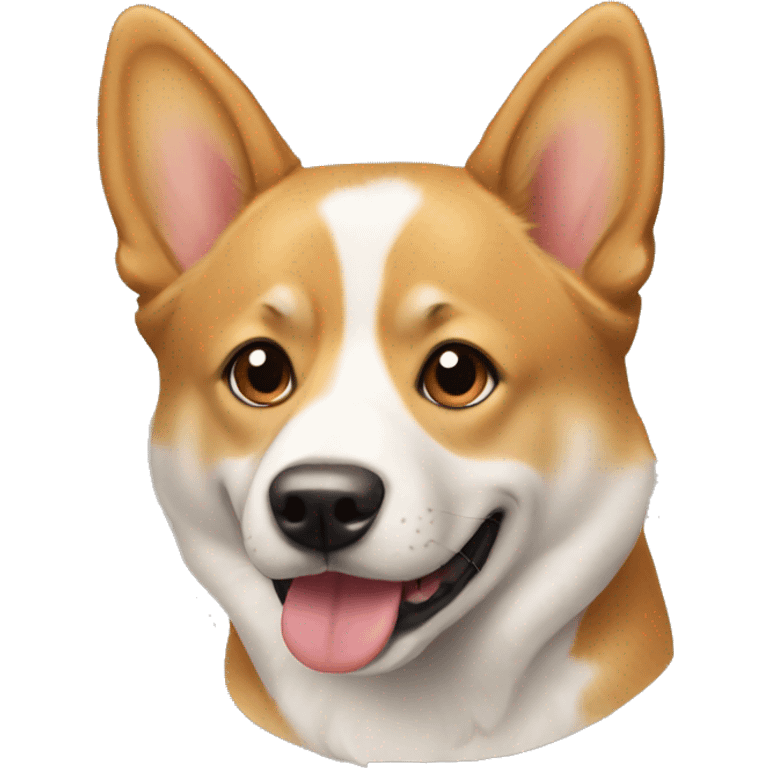  A Dog mixed with jindo and welsh corgi emoji