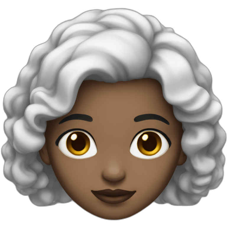 Blackhair-girl-whiteskin emoji