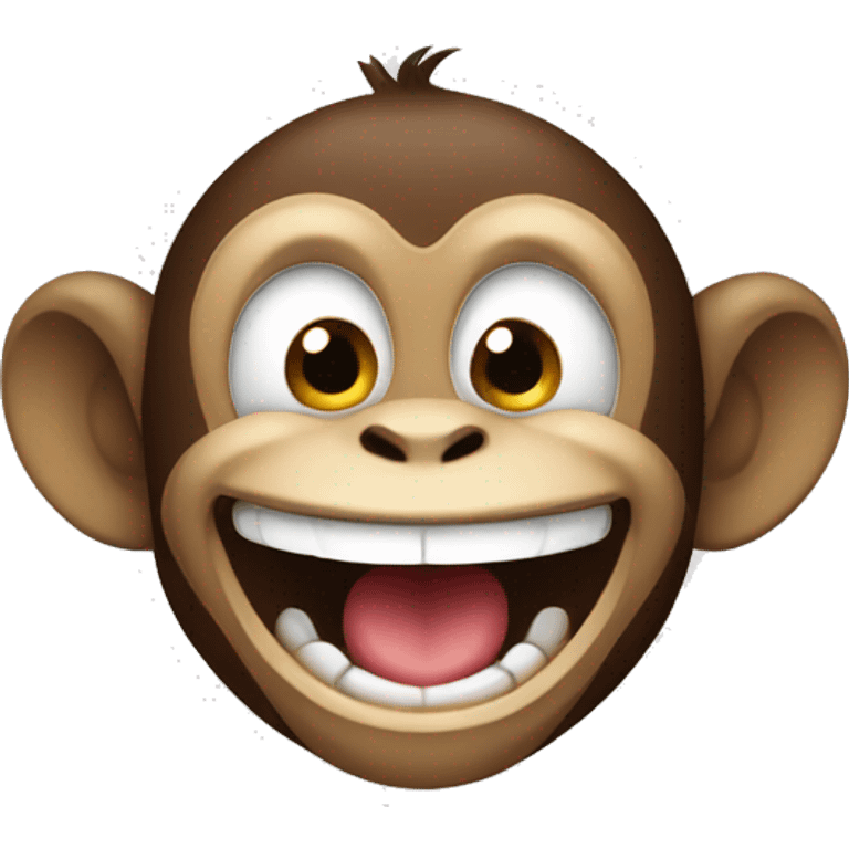 A monkey laughing emoji