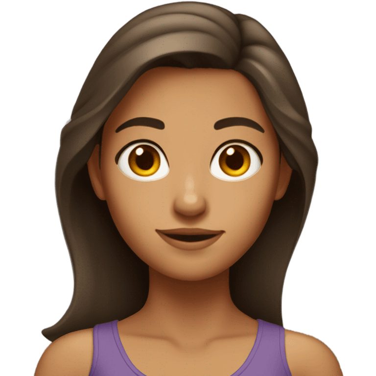 brunette tan girl  emoji