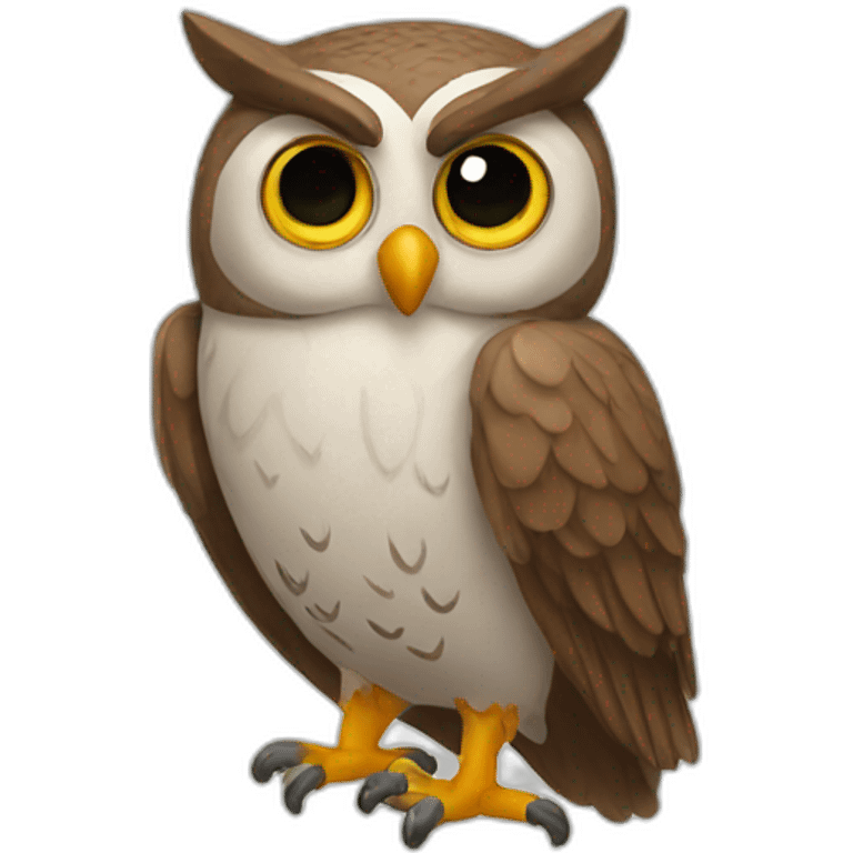 An owl emoji