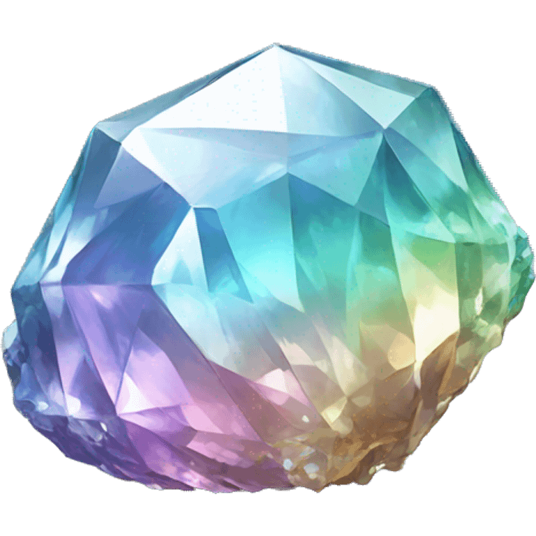 56-carat iridescent diamond crystal cluster emoji