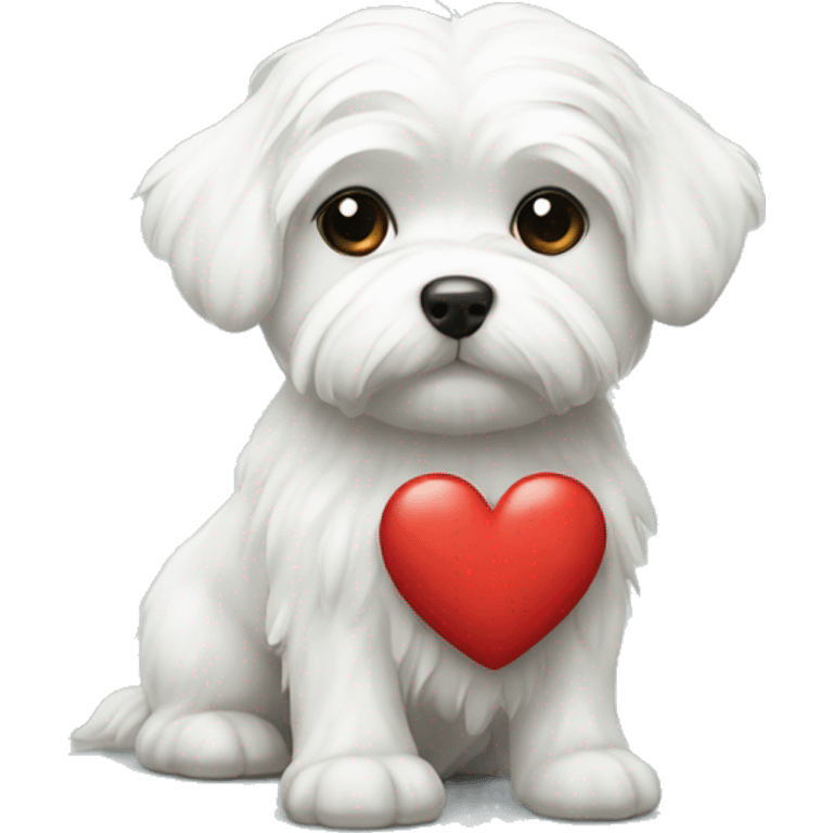 Maltese and heart emoji