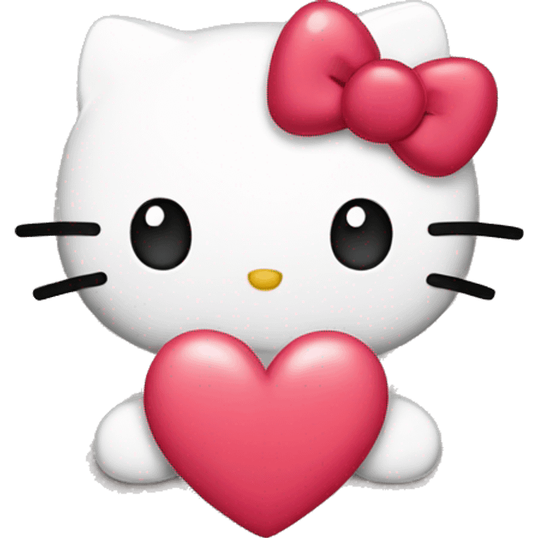 Hello kitty with a heart  emoji