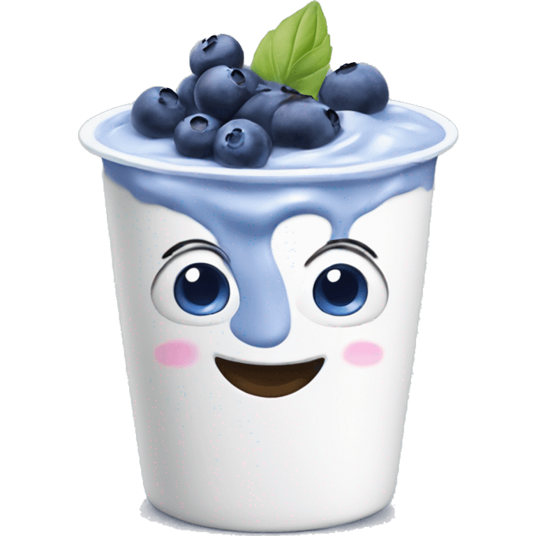 yogurt with blueberries  emoji