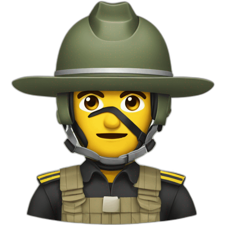 Soldado mexicano con casco emoji