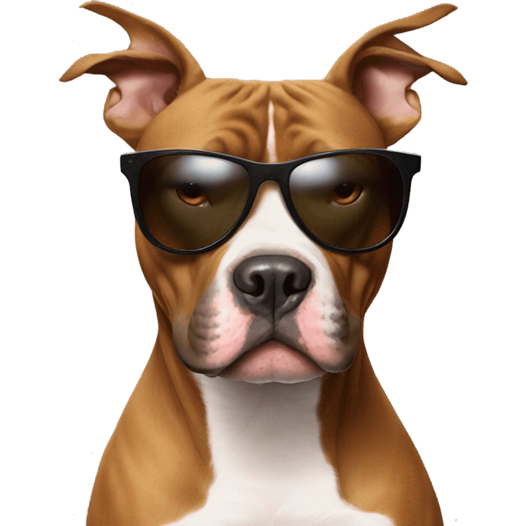 Pitbull in sunglasses emoji