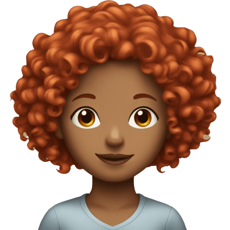 Red curly hair girl emoji