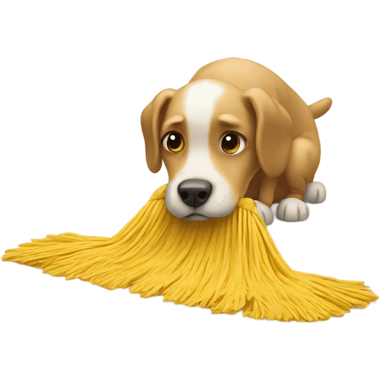 dog mopping the floor emoji