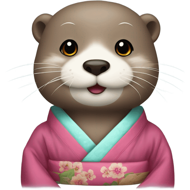 a otter face wearing traditional korean hanbok emoji