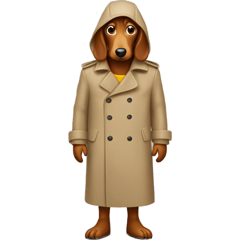 Hotdog in a trench coat emoji