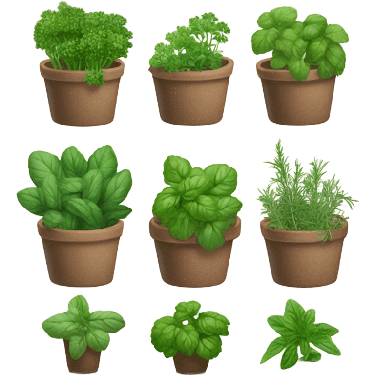 different herbs emoji